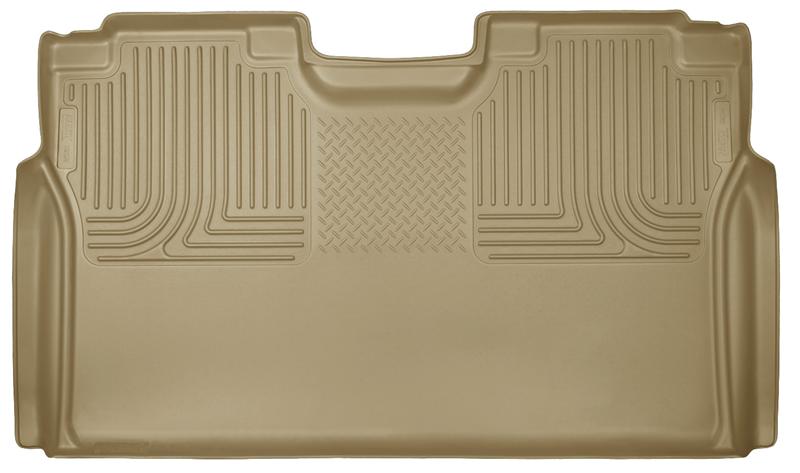 Ford F-150 Floor Mat - Rear - Husky Liners - WeatherBeater - Tan - 2015